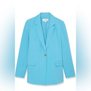 The Drop Women's Blake Long Blazer in Ocean Blue Size Medium EUC!